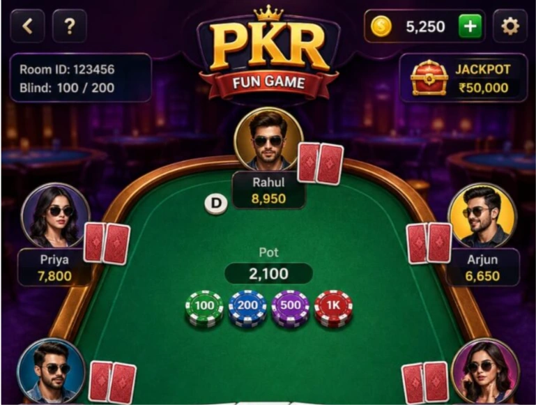 pkr fun game logo