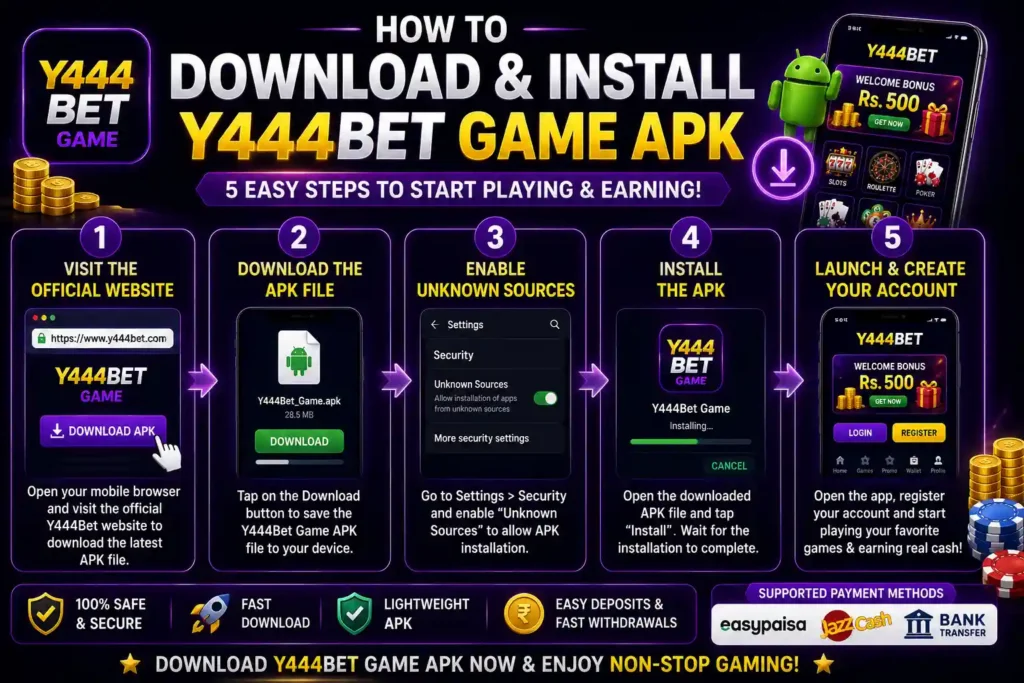 Download and Install Y444Bet Game APK