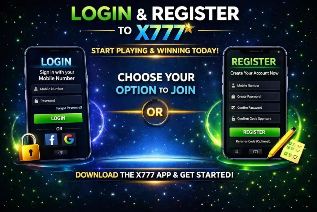 X777 Game Login and Registration 1