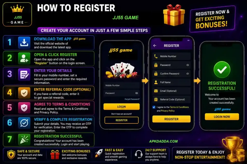 JJ55Game register